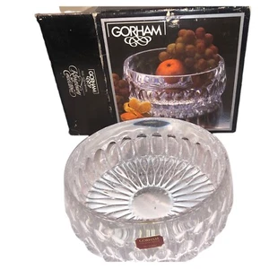 Tazón de cristal de plomo completo Gorham ---- colección Kingsbury 7 1/2" nuevo en caja - Imagen 1 de 8