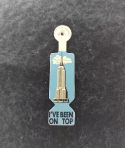 Vintage Empire State Building "I've Been On Top" Lapel Pin Fold Back Pin Tab - Picture 1 of 2