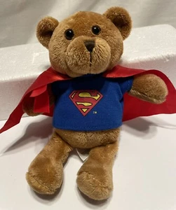 Justice League 7" Plush Bear Superman Cape Stuffed Animal Toy - Picture 1 of 5