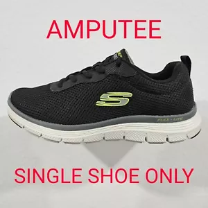 Skechers Herren Flex Advantage Sneaker 16829 ~ schwarz/grün ~ Amputiert/Einzelschuh - Bild 1 von 6