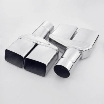 Pair Quad Square Outlet 2.5" in Exhaust Tips For 1970-1974 Dodge Challenger - Image 1 of 4