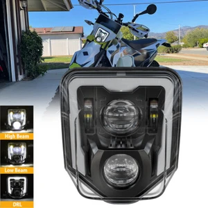 LED Headlight DRL DOT For Husqvarna TE FE TX 125 250 300 350 450 501 701 Enduro - Picture 1 of 14