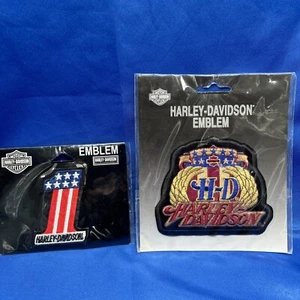 Harley Davidson, bicicleta de montar, parche bordado de motociclista 3,5" ancho x 3" altura em 267 - Imagen 1 de 7