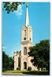 c1950 Erste presbyterianische Kirche Gebäude Turm Port Gibson Mississippi Postkarte - Bild 1 von 2