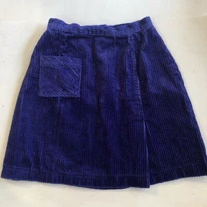 Lilly Pulitzer Wide Wale Purple Corduroy Skirt Pocket Sz 6 White Label Vintage - Picture 1 of 6