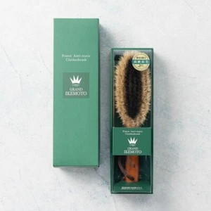 Ikemoto Anti-Static Clothes Brush Horsehair 25cm Wooden Handle | Made in Japan - Picture 1 of 8