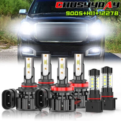For Toyota Highlander 2011-2013 Combo LED Headlight Hi/Lo Beam + Fog Light bulbs - Image 1 of 4