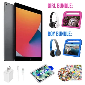 Apple iPad 7 (7th Gen) 10.2" 32GB Space Gray (Wi-Fi) - KID'S BUNDLE - WARRANTY - Afbeelding 1 van 20