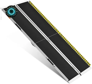 7-Foot Lightweight Aluminum Wheelchair Ramp with Double Anti-Slip Safety NEW  - Picture 1 of 12