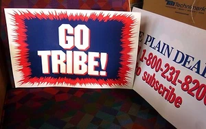 CLEVELAND INDIANS Plain Dealer poster OHIO baseball Go Tribe newspaper - Picture 1 of 1