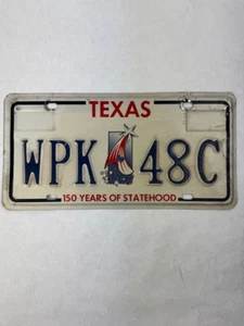 1995 Texas Nummernschild 150 Years Of Statehood Short Run WPK 48C - Bild 1 von 2