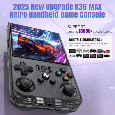 R36 MAX 4" IPS Console di Gioco Portatile Retro Gaming 30+ Emulatore 64GB 18000+ GIOCHI - Immagine 1 di 4