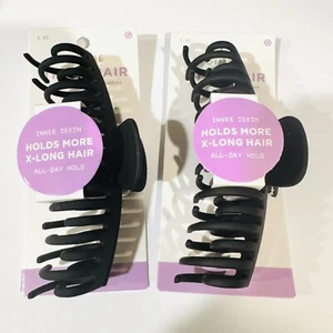 GIMME 2er Set Krallenclips für langes dickes Haar schwarz recycelter Kunststoff - Bild 1 von 14