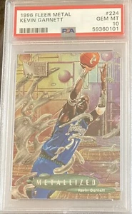 1996-97 Fleer Metal Metalized #224 Kevin Garnett HOF PSA 10 GEM MINT Pop 4 - Picture 1 of 2