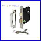 Modern Black Nickle Ashford Ashworth Scroll Lock Door Handles & Lock Set D15