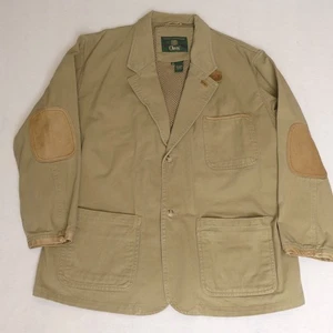 Orvis Field Hunting Blazer Jacket Mens XL Leather Elbow Patch Pockets - Picture 1 of 14