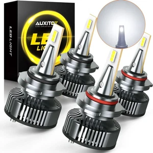 Kit combinado de luces de faros LED 9005 y 9006 4 piezas bombillas de haz alto bajo blanco 6500K - Imagen 1 de 12