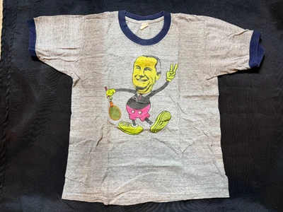 Vintage 1970's Spiro Agnew Original Novelty Ringer T-Shirt Medium Mickey Mouse - Image 1 of 4