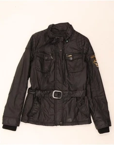 KHUJO Womens Windbreaker Jacket UK 18 XL Black Cotton BN09 - Picture 1 of 3