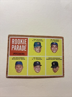 1962 Topps Béisbol Novato Desfile Lanzadores Jim Bouton Yankees #592 Foto 1 de 3