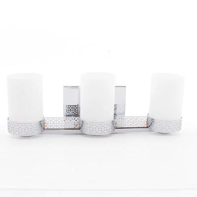 Kichler 45560CH Cromo Contessa Vidrio Esmerilado 3 Luces 18.5" W Accesorio de Baño Foto 1 de 4