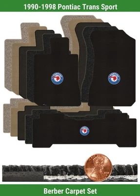 Conjunto de tapete berbere personalizado para Pontiac Trans Sport 90-98 com logotipo (3 peças) #X7S - Imagem 1 de 4