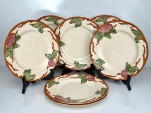 Set of 7 Franciscan Apple Dinner Plates 11” Earthenware England Vintage - Picture 1 of 21