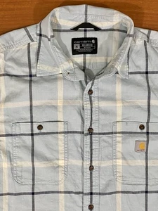 Camicia Carhartt Uomo XL Rigged Flex Relaxed Fit Griglia Lavoro Manica Corta - Foto 1 di 8
