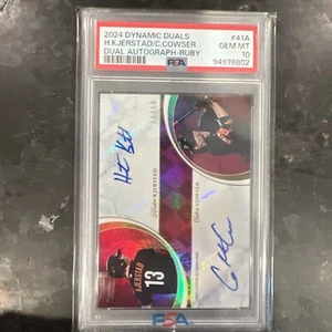 2024 Topps Dynamic Duals - Cowser & Kjerstad Dual Auto /10 PSA 10 - Picture 1 of 4