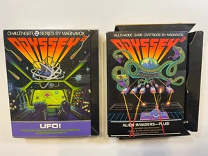 Odyssey 2 Lot: UFO & Alien Invaders - Plus | Cartridges, Boxes, & MANUALS - Picture 1 of 8