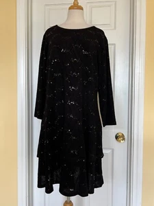 MICHAEL KORS black beaded dress size 2X - Picture 1 of 11