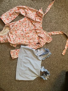 Shrimp And Grits Swimsuit Girls S And Top Xxl Lot - Picture 1 of 5