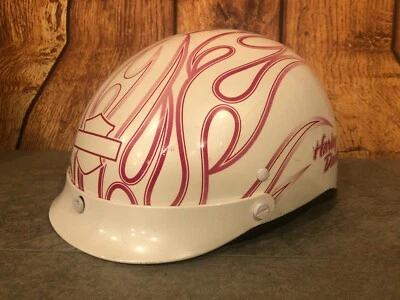 CASCO MOTO HARLEY DAVIDSON MUJER BLANCO ROSA LLAMAS TALLA XS USADO Foto 1 de 4