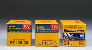 2 x KODAK EKTACHROME 160 Tungsten ET 135-36 + 1X Ektachrome HC 50 135-24 Scaduti - Bild 1 von 1