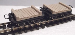 Roco 34607 - Narrow Gauge H0e/009 Flat Planked Bridge Wagon Set (2 Wagons) T48 P - Picture 1 of 8