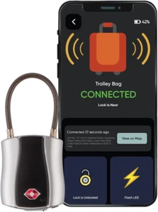 Tag8 Dolphin Bluetooth Smart Padlock - Bag, Luggage, and Suitcase Lock with A... - Picture 1 of 12
