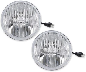 Holley RetroBright 7" Round LED Forward Facing Light Set of 2 Modern White 5700K - Picture 1 of 11