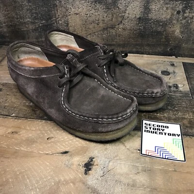 CLARKS ORIGINALS WALLABEE CHOCOLATE SUEDE LEATHER CLASSIC OXFORDS 9.5M 78984 - Image 1 of 4
