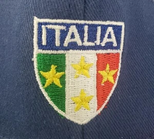 Cappello Baseball Italia Italia Calcio Calcio Calcio Ricamato Azzurri Blu  - Foto 1 di 12