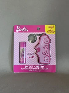 Barbie Sweet Cherry Flavored Lip Balm & Keychain~Holds Lip Balm, New In Package! - Picture 1 of 8