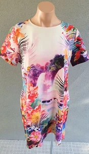 LIPSY Short Sleeve Shift Dress Multicolor Size 12 L074 - Picture 1 of 6