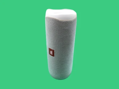 JBL Flip 5 Portable Waterproof Bluetooth Wireless Speaker, White, Used - Image 1 of 4