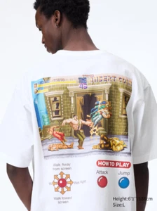 Final Fight UNIQLO CAPCOM 40TH OVERSIZED SHORT-SLEEVE T-SHIRT - Picture 1 of 5