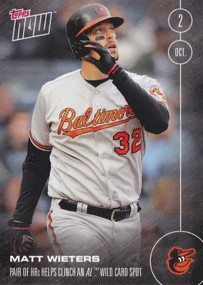 Topps NOW 535 2016 Matt Wieters 2 HR Orioles Clinch Wild Card v Yankees solo 350 Foto 1 de 2
