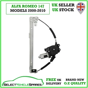 NEW ALFA ROMEO 147 PASSENGER SIDE LEFT FRONT WINDOW REGULATOR & MOTOR 2000-2010 - Picture 1 of 5