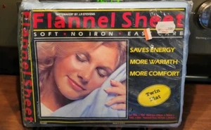 Vintage Twin Flat Sheet 1982 Tastemaker JP Stevens BLAU Flanell kein Eisen NEU USA - Bild 1 von 8