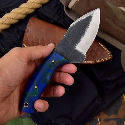 New Hand Forged File Steel  Collectors Knife Exotic Resin - Image 1 of 4
