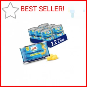 Dole Canned Fruit, Pineapple Chunks in 100% Pineapple Juice, Gluten Free, Pantry - Picture 1 of 2