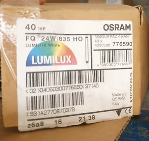 40 x Osram 24w tube T5 lighting 835 White 3500K 550mm 1950lm TL5 HO 24 Watt - Picture 1 of 1