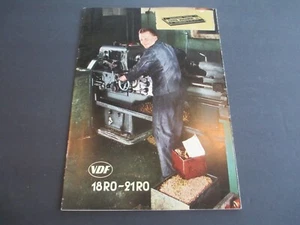 Vintage VDF High Speed Precision Lathes 18RO 21RO Machine Brochure Catalog B63 - Picture 1 of 7